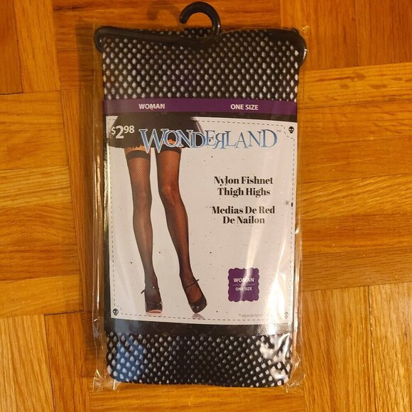 *5 for $20* Black Fishnet Thigh-High Stockings - Picture 1 of 1